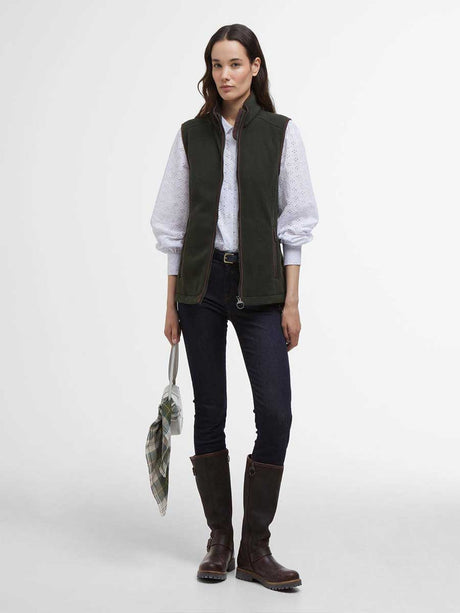 BARBOUR Women's Colton Country Fleece Gilet - Sage