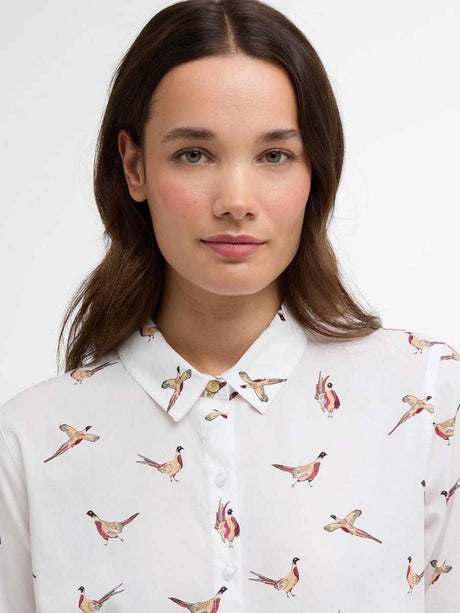 BARBOUR Women's Safari Long-Sleeved Shirt - Pheasant Print