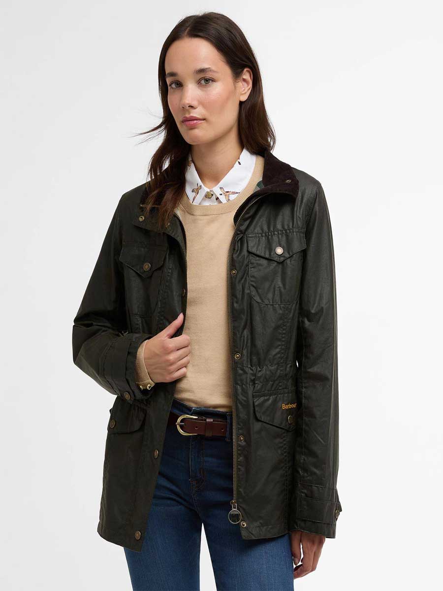 BARBOUR Women's Summer Sapper Waxed Jacket - Archive Olive / Ancient