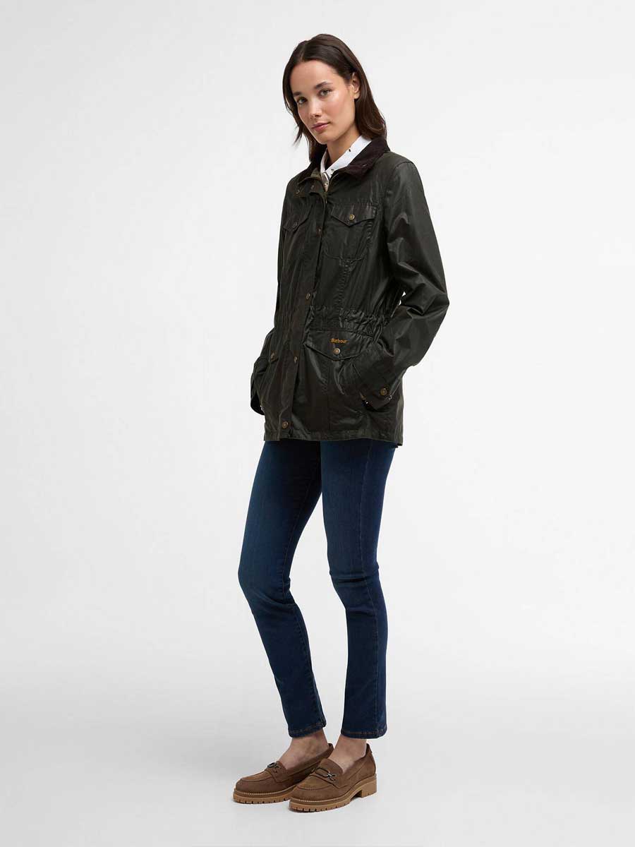 BARBOUR Women's Summer Sapper Waxed Jacket - Archive Olive / Ancient