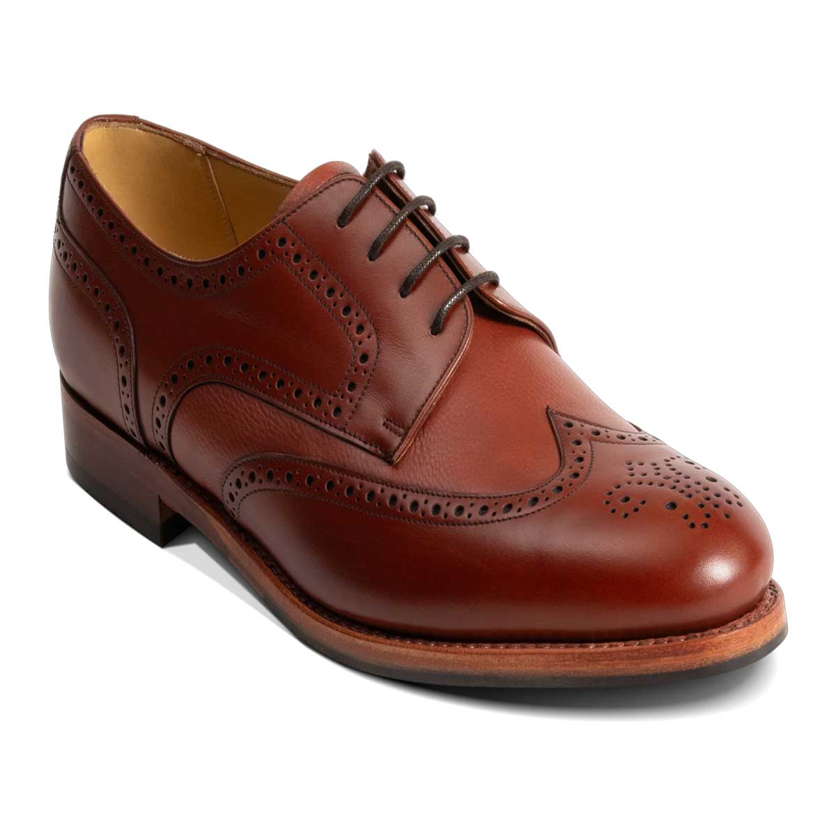 BARKER Athlone Shoes – Mens Oxford – Redwood Calf Cervo