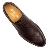 BARKER Calvay Shoes - Mens Country Brogues - Dark Brown Grain