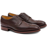 BARKER Calvay Shoes - Mens Country Brogues - Dark Brown Grain
