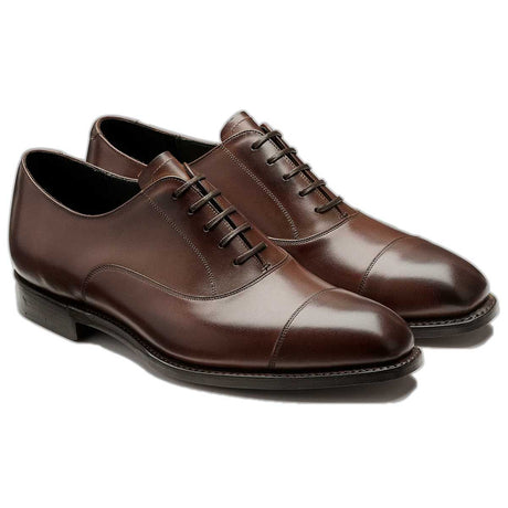 BARKER Chester Shoes - Mens Oxford - Dark Walnut Calf