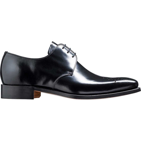 BARKER Darlington Shoes - Mens Derby Style - Black Hi-Shine