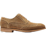 BARKER Grant Shoes - Mens Brogues - Cola Suede