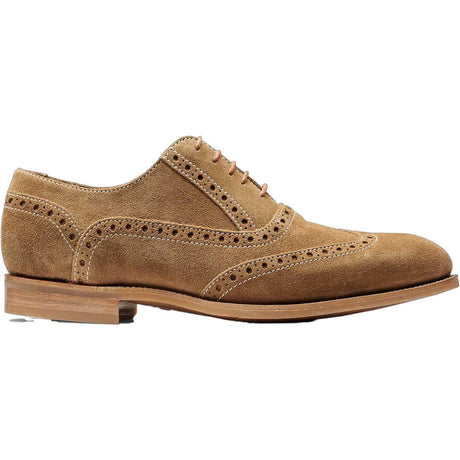 BARKER Grant Shoes - Mens Brogues - Cola Suede