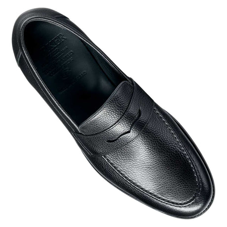 BARKER Jevington Shoes - Mens Loafers - Black Grain