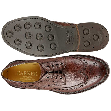 BARKER Kendall Shoes - Mens Brogues - Chocolate Grain