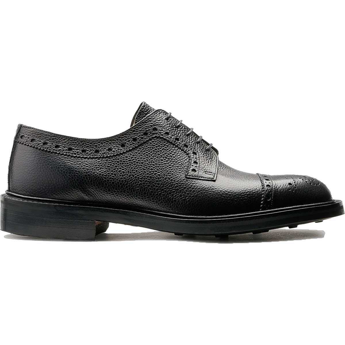 BARKER Keswick Shoes - Mens Brogues - Black Grain
