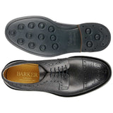 BARKER Keswick Shoes - Mens Brogues - Black Grain