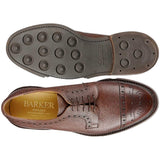 BARKER Keswick Shoes - Mens Brogues - Chocolate Grain