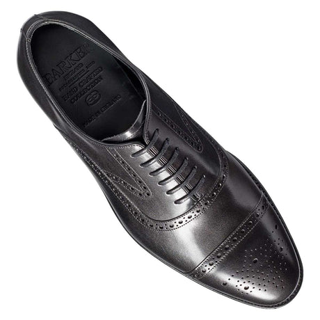 BARKER Lerwick Shoes - Mens Oxford Brogues - Black Calf