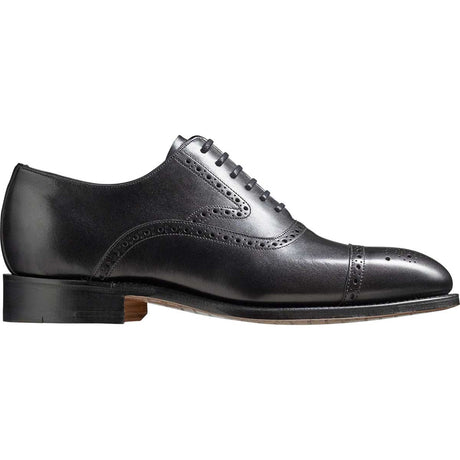 BARKER Lerwick Shoes - Mens Oxford Brogues - Black Calf