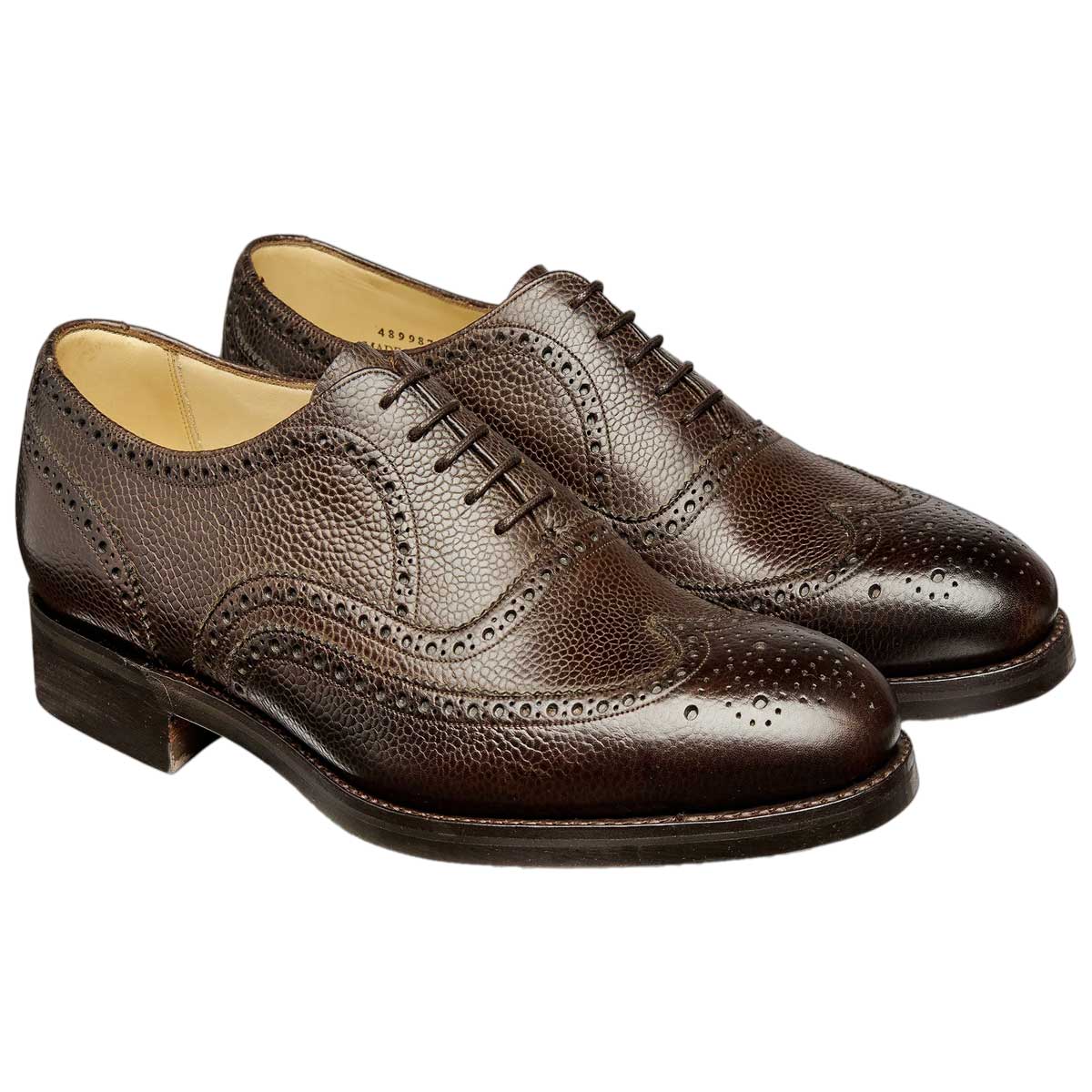 BARKER Malton II Shoes - Mens Brogue - Chocolate Grain