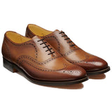 BARKER Malton Shoes - Mens Oxford Brogue - Brown Calf