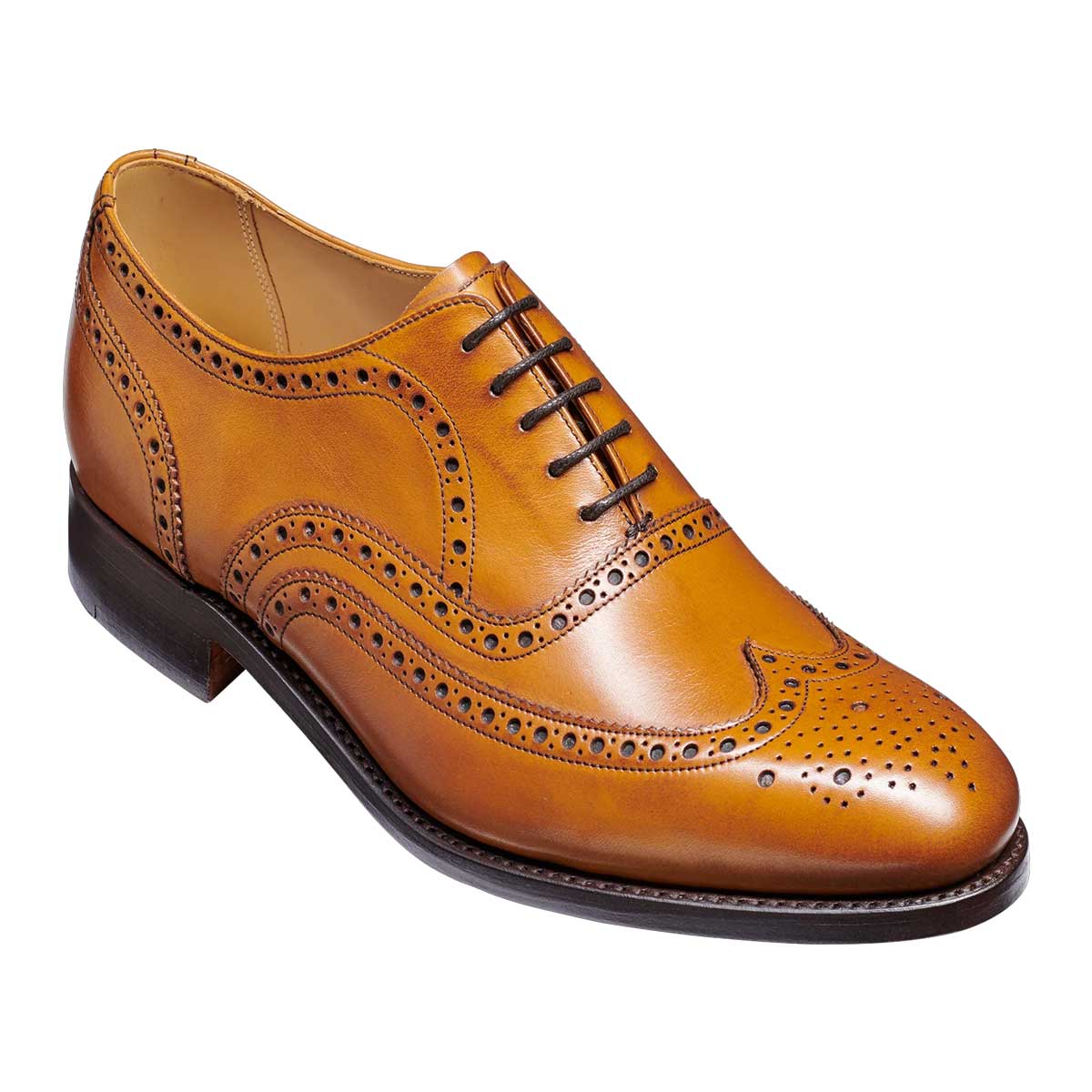 BARKER Malton Shoes - Mens Oxford Brogue - Cedar Calf