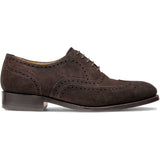 BARKER Malton Shoes - Mens Oxford Brogue - Ebano Suede