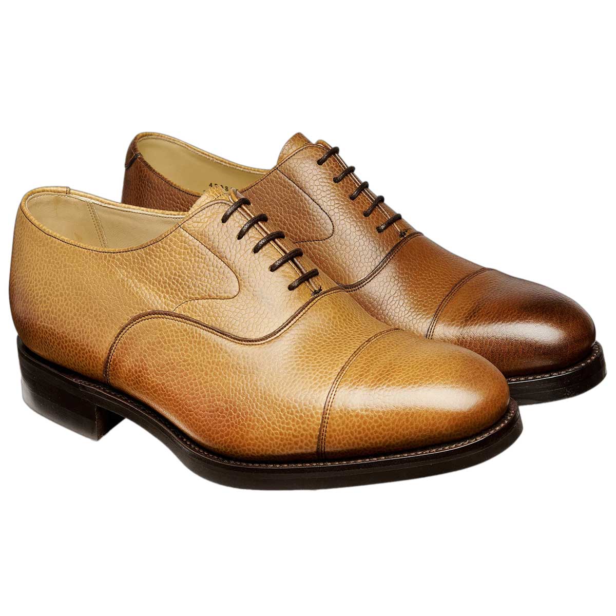 BARKER Malvern II Shoes - Mens Toe Cap Oxford - Cedar Grain