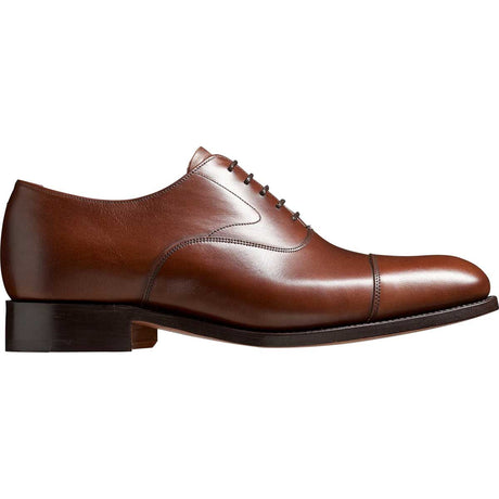 BARKER Malvern Shoes - Mens Toe Cap Oxford - Dark Walnut Calf