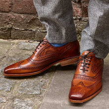 Load image into Gallery viewer, BARKER McClean Shoes - Mens Brogue - Antique Rosewood Calf &amp; Paisley Laser
