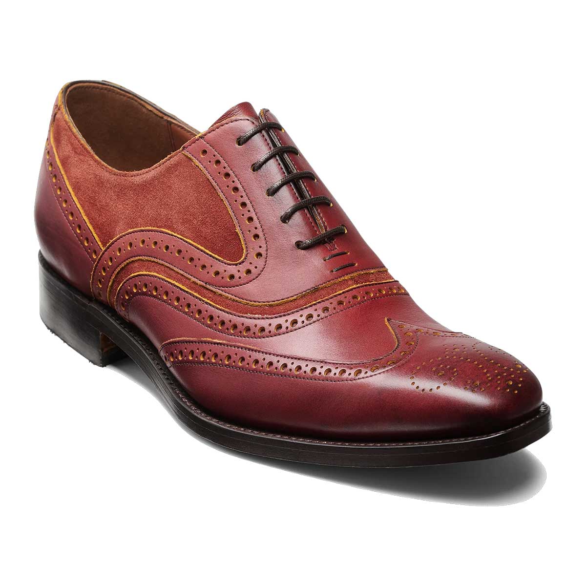 BARKER McClean Shoes - Mens Brogue - Rum & Mustard