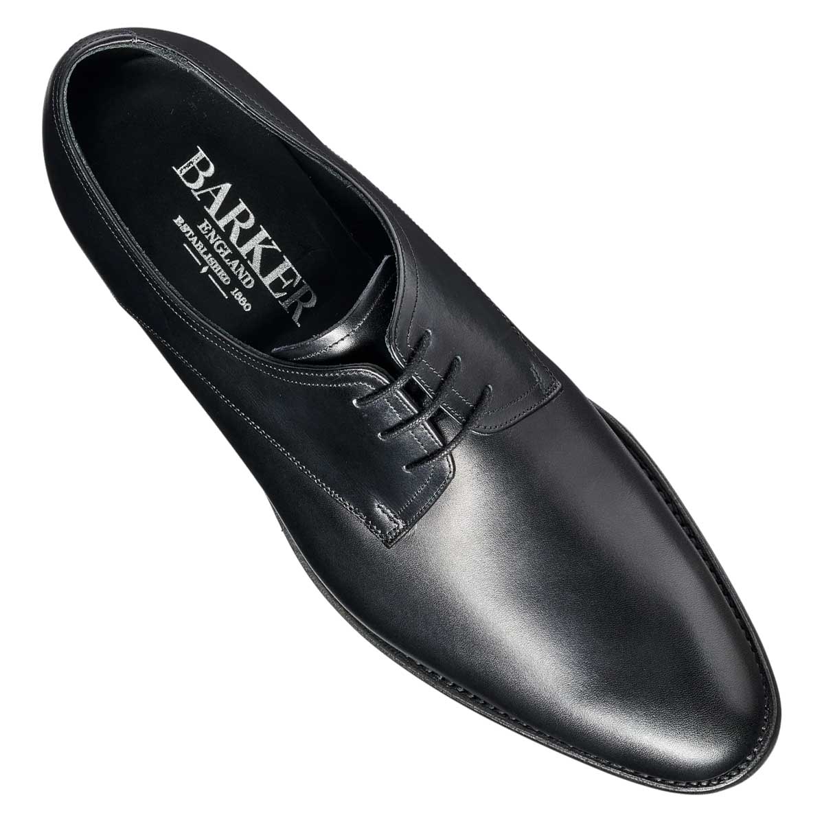 BARKER Newbury Park Shoes - Mens Derby Style - Black Calf