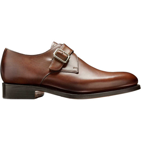 BARKER Northcote Single Monk Strap Shoes - Mens - Ebony Calf