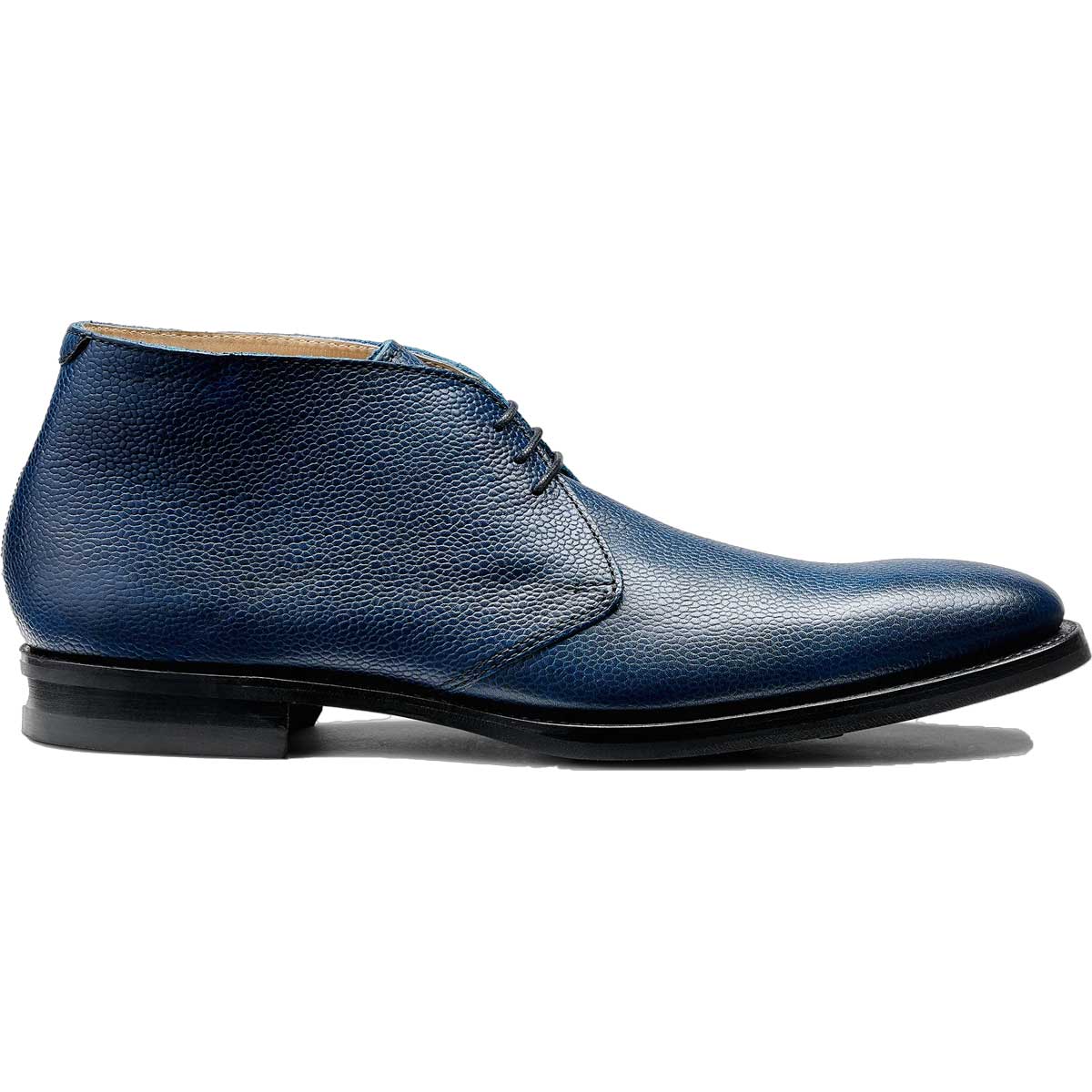 BARKER Orkney Boots - Mens Chukka Boots Dainite Sole - Navy Grain