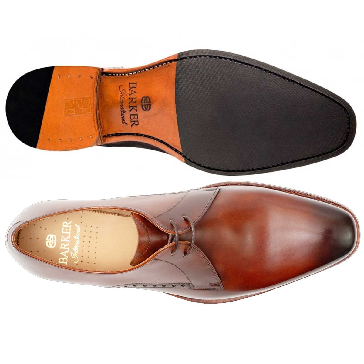 BARKER Oscar Shoes - Mens - Brown Hand Patina
