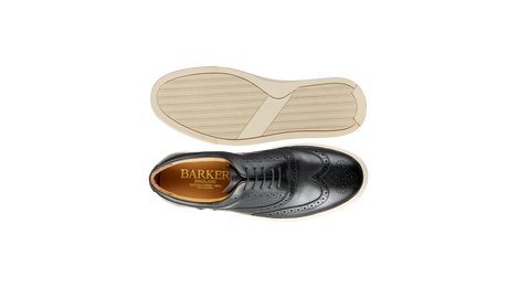 BARKER Owen Shoes - Men's Brogue Sneaker - Black Calf