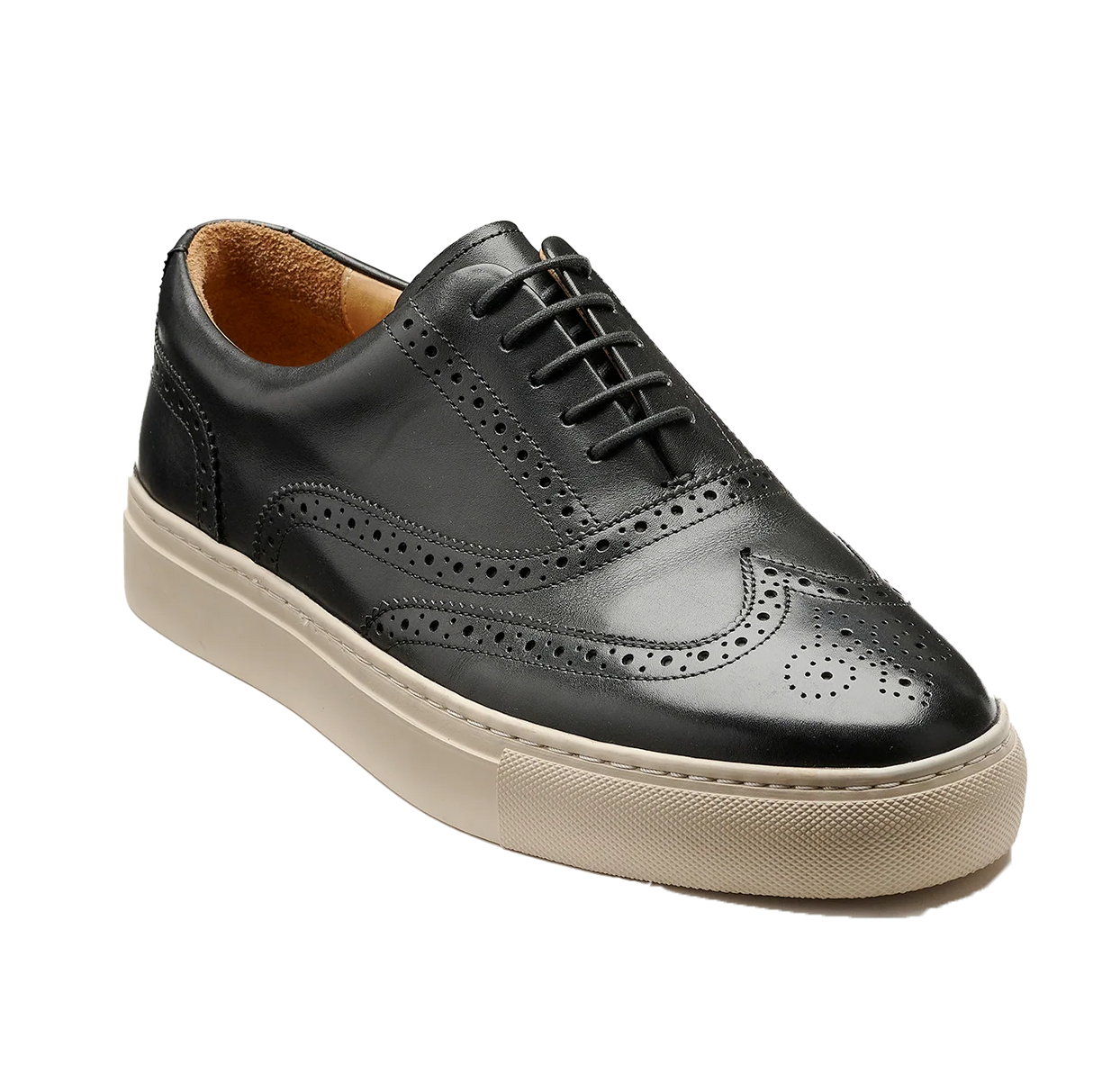 BARKER Owen Shoes - Men's Brogue Sneaker - Black Calf