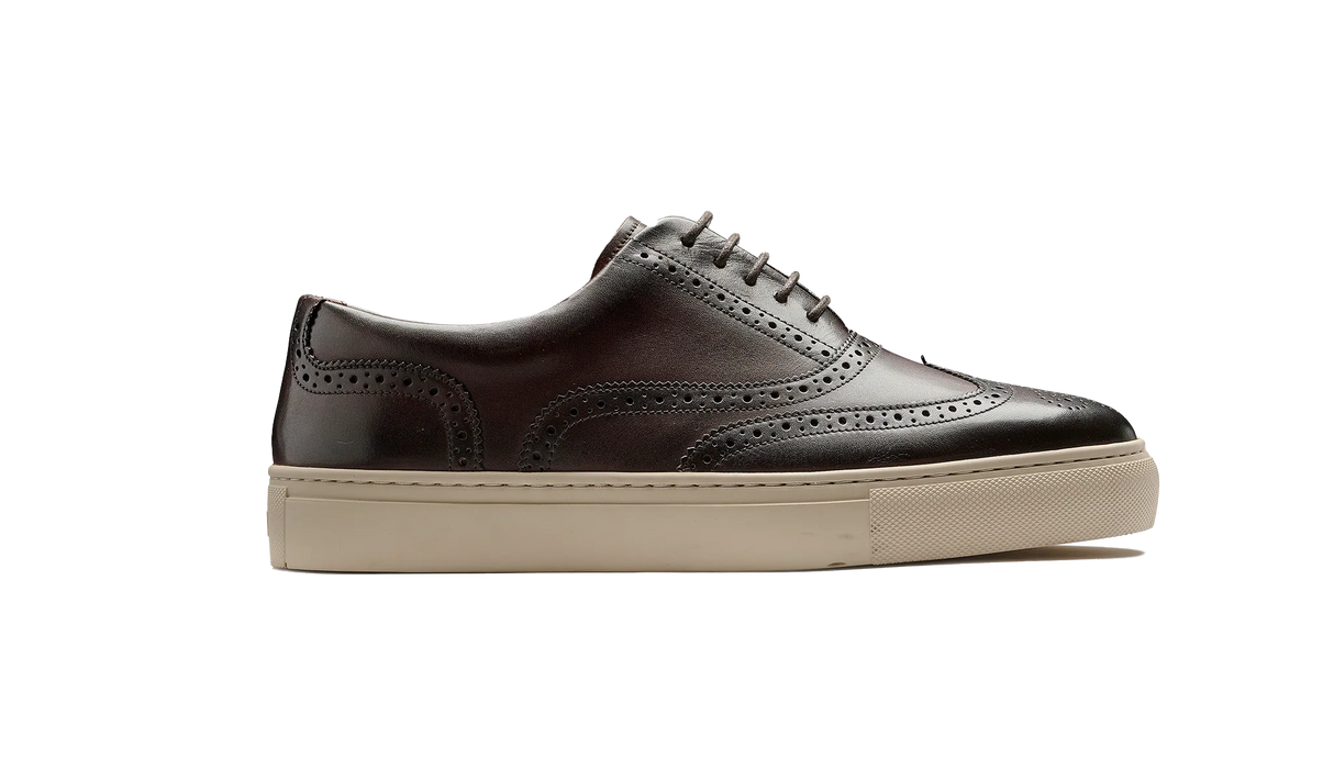 BARKER Owen Shoes - Men's Brogue Sneaker - Mocha Calf