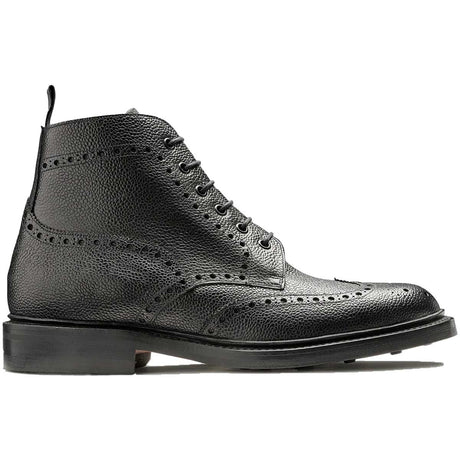 BARKER Pennine Boots - Mens Derby Brogue - Black Grain