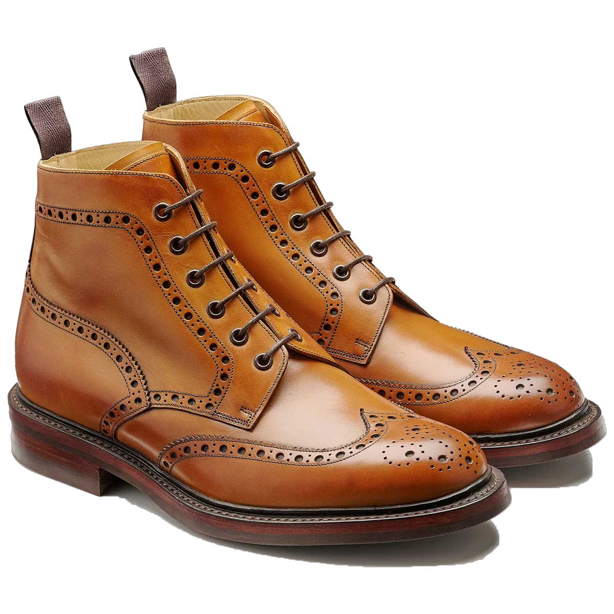 BARKER Pennine Boots - Mens Derby Brogue - Cedar Calf
