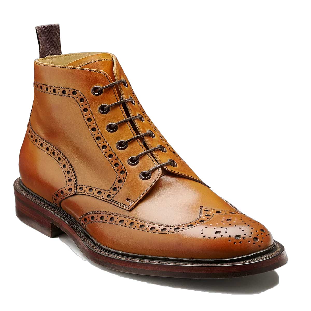 BARKER Pennine Boots - Mens Derby Brogue - Cedar Calf