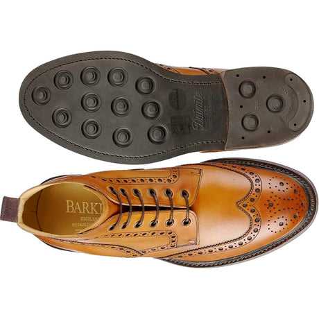 BARKER Pennine Boots - Mens Derby Brogue - Cedar Calf