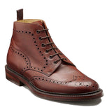 BARKER Pennine Boots - Mens Derby Brogue - Cherry Grain