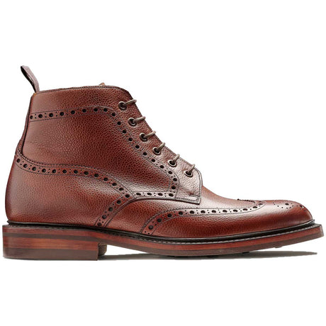BARKER Pennine Boots - Mens Derby Brogue - Cherry Grain