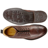 BARKER Pennine Boots - Mens Derby Brogue - Chocolate Grain