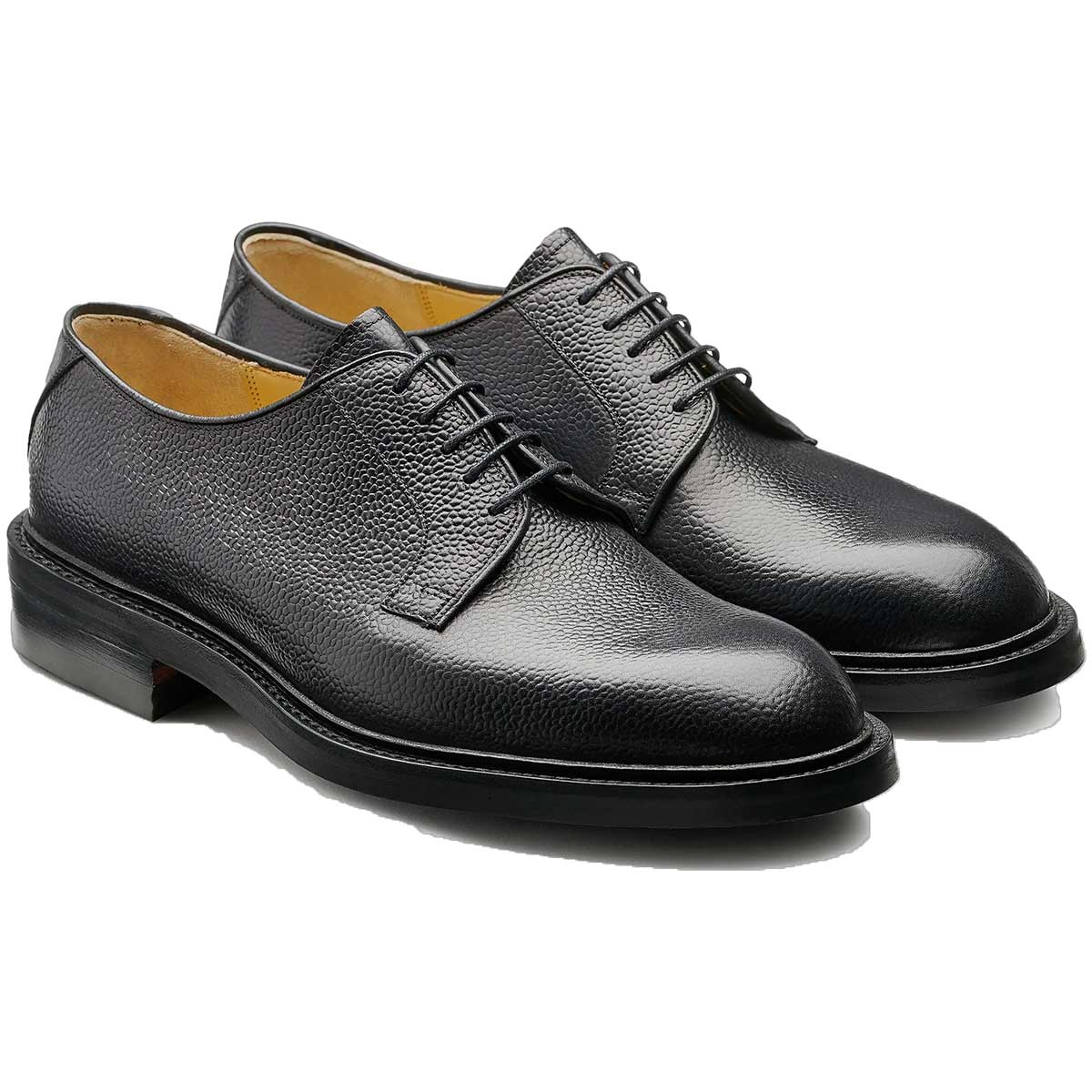 BARKER Penrith Shoes - Mens Derby - Black Grain