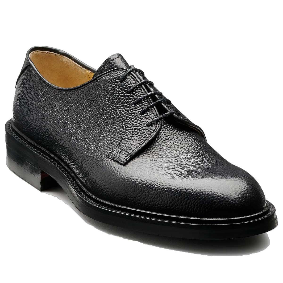 BARKER Penrith Shoes - Mens Derby - Black Grain