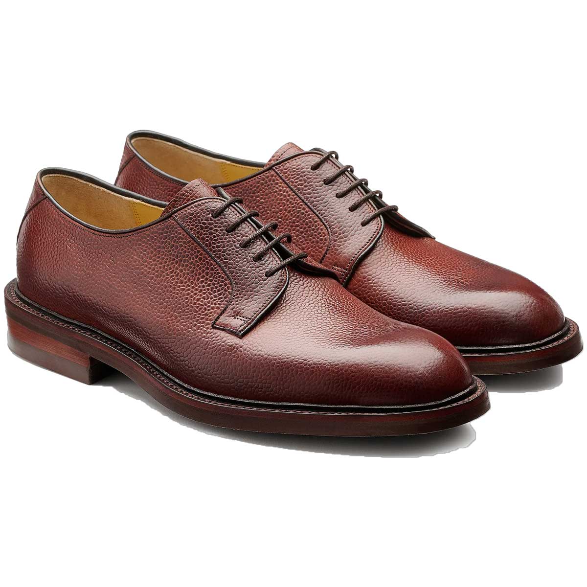 BARKER Penrith Shoes - Mens Derby - Cherry Grain