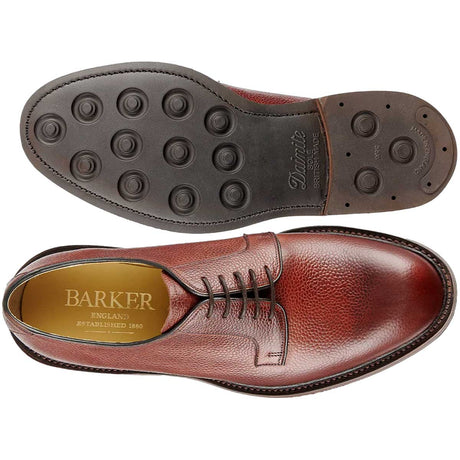 BARKER Penrith Shoes - Mens Derby - Cherry Grain