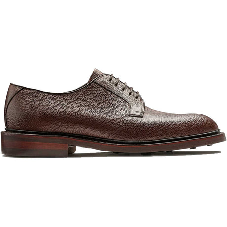 BARKER Penrith Shoes - Mens Derby - Chocolate Grain