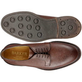BARKER Penrith Shoes - Mens Derby - Chocolate Grain