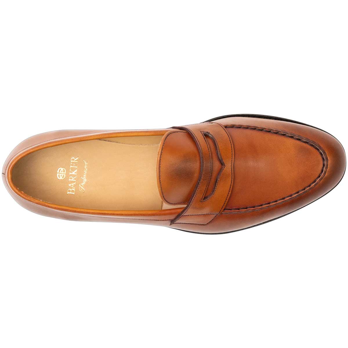 BARKER Shoes Braunton - Classic Leather Loafers - Antique Rosewood Calf