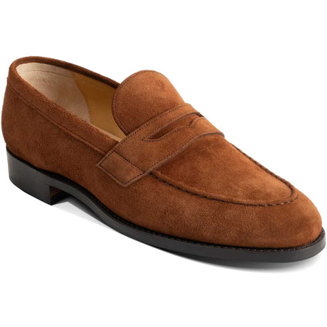 BARKER Shoes Braunton - Classic Leather Loafers - Old Snuff Suede