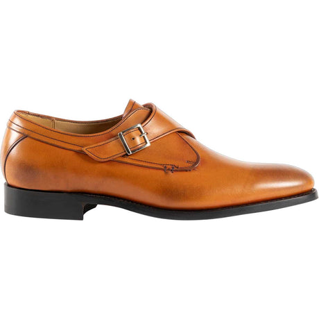 BARKER Shoes Brayton - Leather Monk Strap - Antique Rosewood Calf