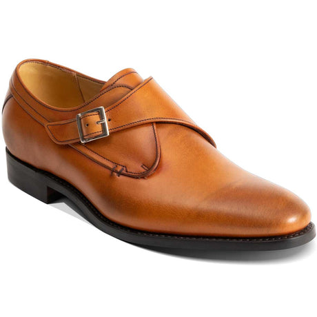 BARKER Shoes Brayton - Leather Monk Strap - Antique Rosewood Calf